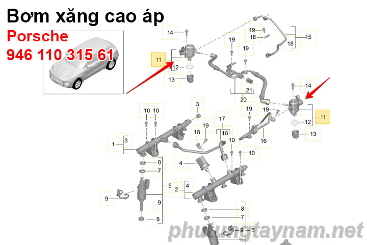 Bơm xăng cao áp Porsche 94611031561
