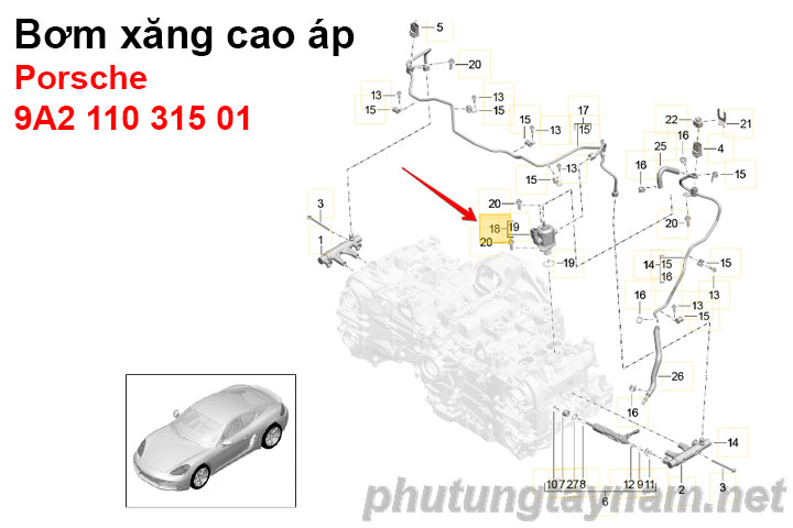 Bơm xăng cao áp Porsche 9A211031501