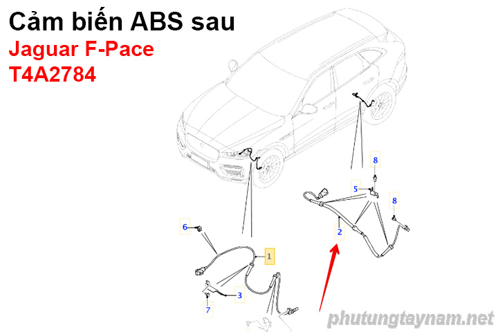 Cảm biến ABS sau Jaguar F-Pace T4A2784